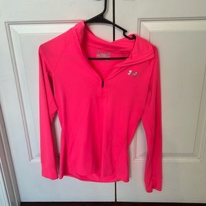 Neon pink Under Armour pullover size small